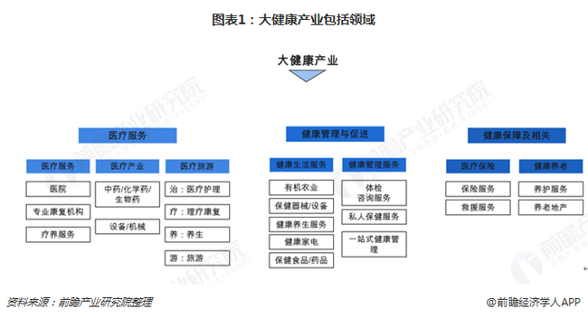 2019年中國(guó)大健康產(chǎn)業(yè)全景圖譜